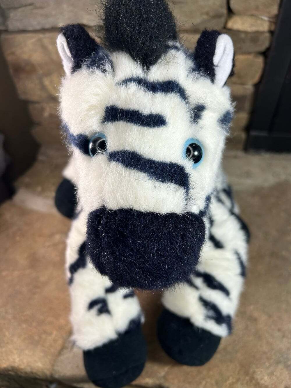 VTG Dakin Blue eyed Zebra Plush 1993